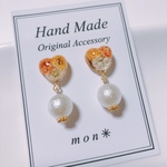 かすみ草♡ハートレジン✳︎パールピアス✳︎