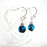 再入荷！再再々販・・・深海ブルーのガラス玉ピアス&イヤリング２