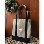 帆布トートバッグ  ヴィンテージベージュ×黒