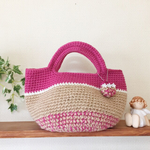 💕送料込み💕梅色ナチュラルカゴバッグ🌸SALE✨