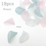 すりガラス風 ふんわりフラワーパーツ mix
