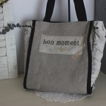 フランス語刺繍のサイドふんわりバック