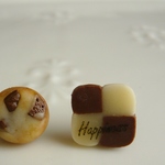 クッキーピアスA　（市松＆チョコチップ）
