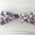 sale**ふんわりスミレのリボンクリップ royal violet