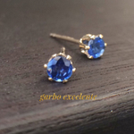 再販 天然石カイヤナイトのスタッドピアス 3mm 14kgf   