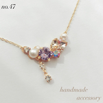 〈47〉桔梗 オーロラ SWAROVSKI＊ネックレス 