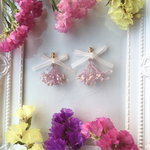 小さめかすみ草花束イヤリング/ピアス