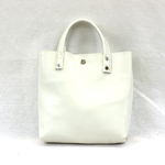 Leather lunch bag off white