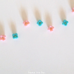 *ちいさなちいさなパステル色のお花ピアス / ノンホールピアス