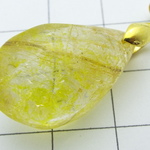 ⭐️気まぐれセール⭐️ ブラジル産 ルチルクォーツドロップペンダント♪現品販売♪No.1494