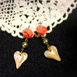 vivante　ダブルリングとハートが囁くイヤリング／ピアス