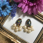 お花とパール詰め詰めピアス/イヤリング