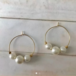 コットンパール✱フープピアス