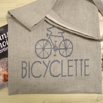 自転車刺繍のトートバッグⅡ
