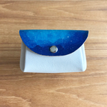 ヌメ革に星空を描いた 小さい革財布