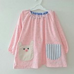 100cm長袖スモック（女の子）