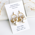 Ball bouquet＊cottonpearlピアス／イヤリング 卒業式や入学式にも◎