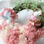 ＜Order＞陶器ウサギのイースターWreath2018Pink