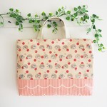 水玉はりねずみ♪キルティングレッスンバッグ ピンク