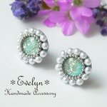 お肌に優しいサージカルステンレスピアス☆小☆blue