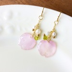 ★SAIL★葉桜ゆれる フックピアス (スワロ)