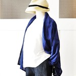 【ｓ様ご予約】ベルギーリネンローブカーディガン（blue）
