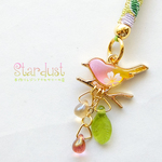 【受注製作】季節の小鳥.*･ﾟ桜花 根付け ストラップ 春