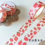 １個入　木苺/海外 マスキングテープ　７ｍ　色彩屋吉宗