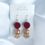 【再販】red×beads.大ぶりピアス