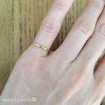 1号サイズ ステンレス製 イエローゴールドリング幅1mm 指輪