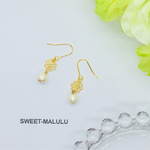 再..販＊300円＊お花とコットンパールのピアス