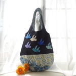 ☆sale 風景画のようなアップリケバッグ♪　03