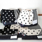 ★sesm1110様オーダー品★通学６点セット　星柄ブラック＆星柄ホワイト　❮入園・入学❯