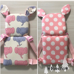 お守りクッションリュックぞうさん×ドット柄