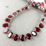 宝石質ガーネットAAA　オーバルファセットカット７×５×３mm 1粒　天然石パーツ