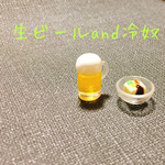 ミニチュア 生ビールand冷奴