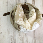 春夏用あじさいとレースのロングスヌード◯beige