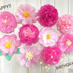 【再】10個セット（ピンク） ペーパーフラワー　花飾り