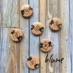 再販【ウッドビーズ】 rough painting  coin beads.