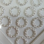 【4個】 シルバー チェーン リング 20mm
