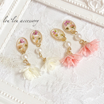 アリッサム × フラワータッセルピアス