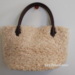 【SALE/セール】プードルファーのミニトートバッグ ベージュ
