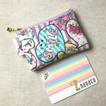 ミニミニフラットポーチ♡ポップな吹き出しストライプ