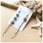 ラリマーのアシンメトリーピアス💎