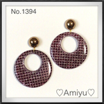 NEW！希少！インポート BIGフープ×メタリックドーム＊ピアス／イヤリング