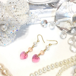 ♥ ハートたっぷりの癒し女子 ピアス ピンク色