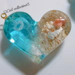 minxya2様オーダー品【送料無料】ぷっくりハートの水面模様ペンダント🐬