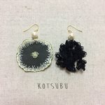 たっぷりボリュームモチーフと、jelly flowerのピアス*。ミナペルホネン