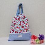 入園入学準備♪かわいいイチゴとハート柄お着替え袋♪ｃ