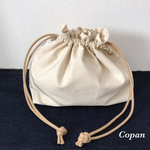 現品のみ!!!帆布2way巾着バッグ*ショルダー*アイボリー*シンプル*